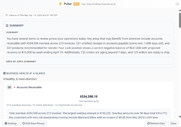 Versa Cloud ERP - Blog Introducing AI Pulse: Turning Your Data into Daily Decisions  %Post Title,