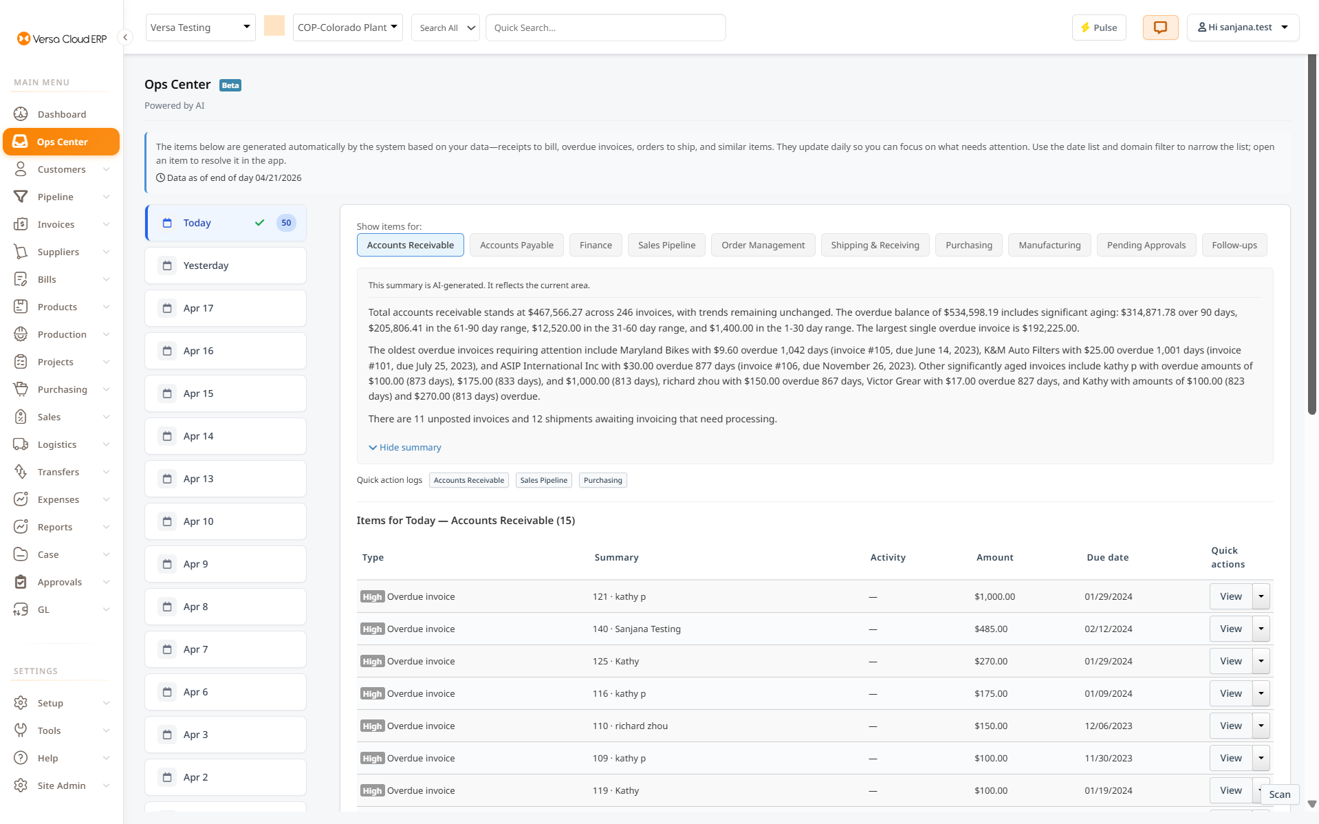 Versa Cloud ERP - Blog Introducing AI Pulse: Turning Your Data into Daily Decisions  %Post Title,