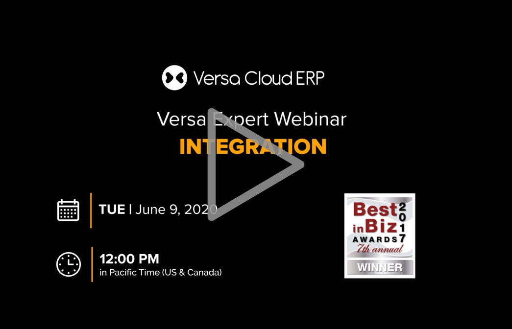 Versa Cloud ERP Expert: Integration