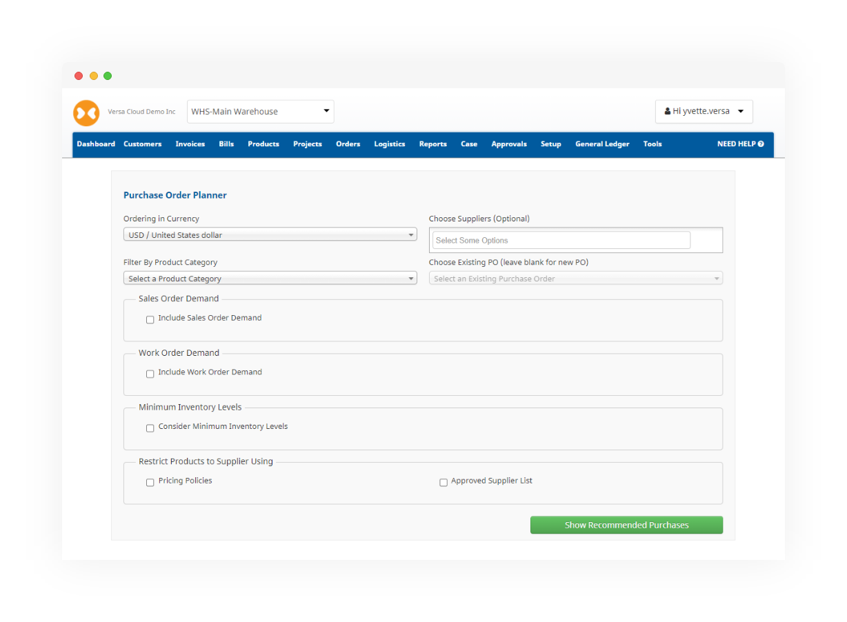 Dashboard APP PO Planner Dashboard APP PO Planner