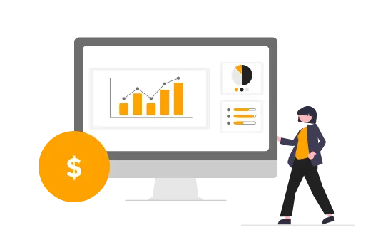 Man checking consolidated view of the AR/AP Overdues, Sales Growth, and Cash